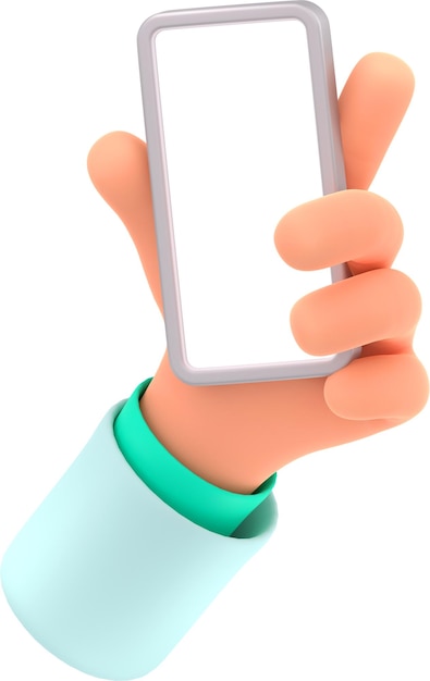 Free photo 3d illustration of doctor hand holding smartphone