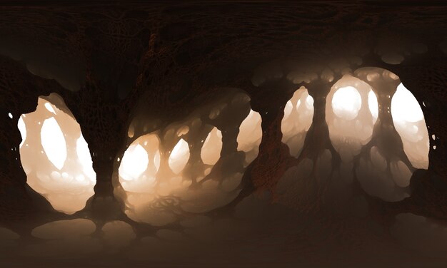 3dイラスト 窓と光が窓と上部から差し込む幻想的な洞窟 プレミアム写真 3dイラスト 窓と光が窓と上部から差し込む幻想的な洞窟 プレミアム写真