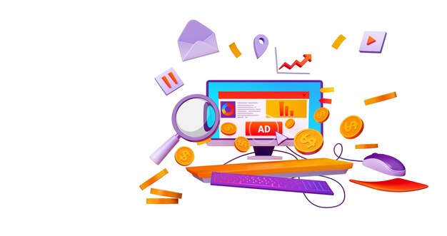 3D иллюстрация значка услуг управления ppc