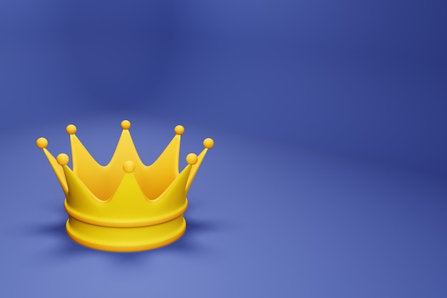 3d illustration royal crown