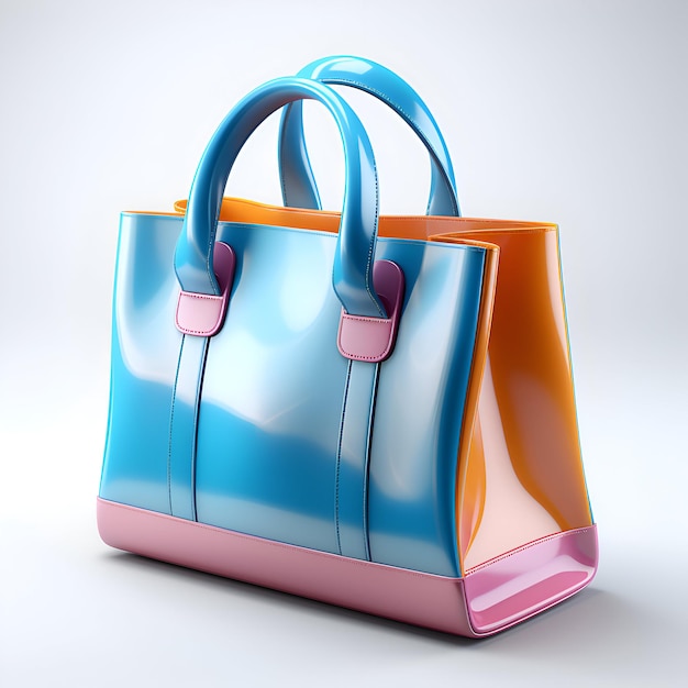 Free photo 3d illustration of womens handbag on a white background