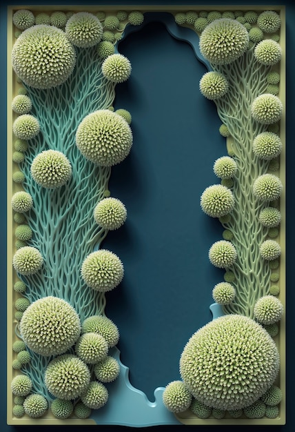 Free photo 3d marine algae