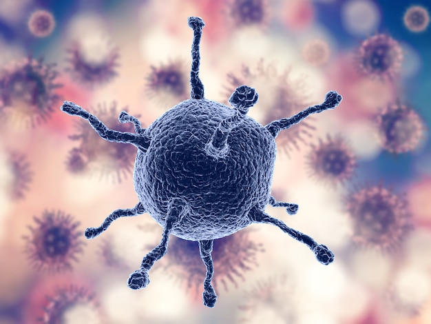 3D medical image with virus cells