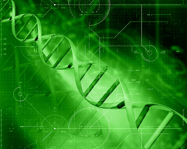 DNA鎖と3 D医療技術の背景