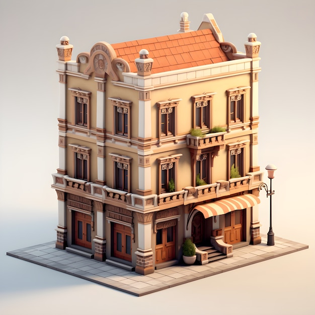 3d model of residential building