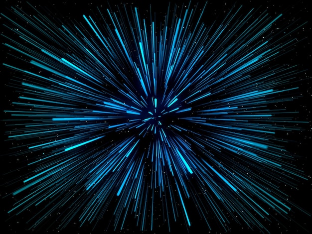 3d Modern Background With Hyperspace Style Design