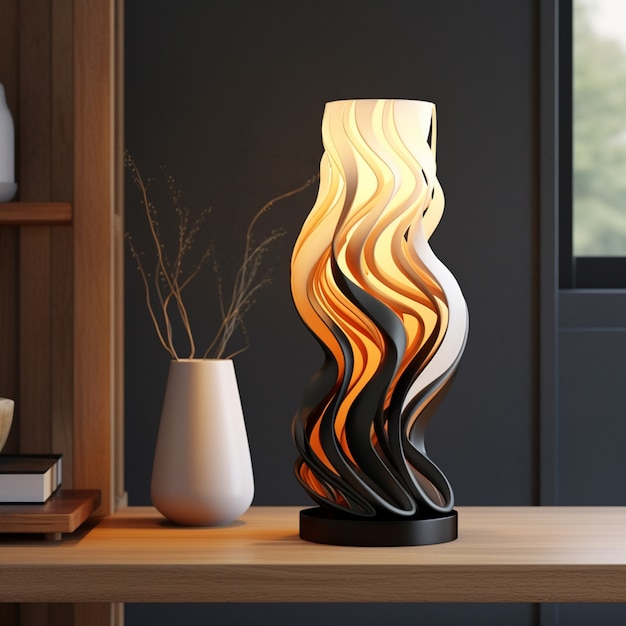 Free photo 3d modern lamp design