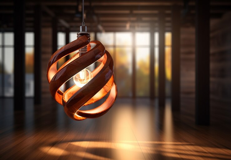 Free Photo 3d modern lighting lamp design