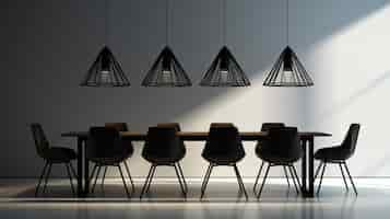 Foto gratuita progettazione moderna di lampade di illuminazione 3d