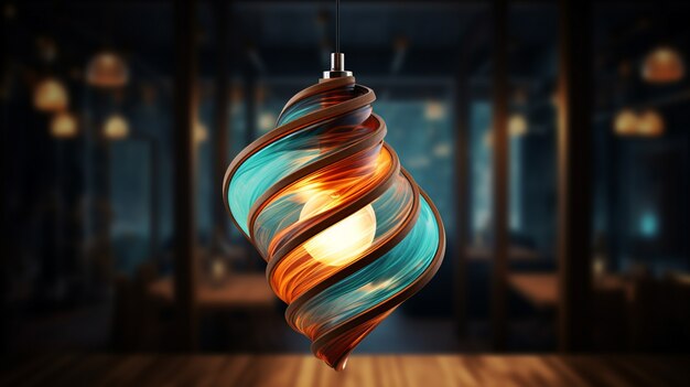 3d современный дизайн осветительной лампы