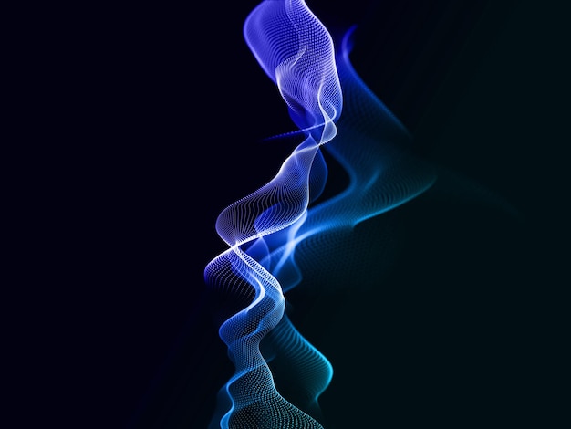 Free photo 3d modern technology background with flowing particles design