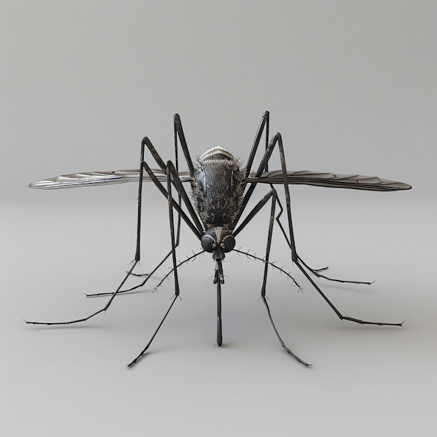 Foto gratuita mosquito 3d in studio