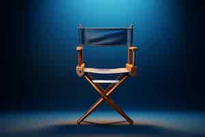 Free photo 3d movie director's chair