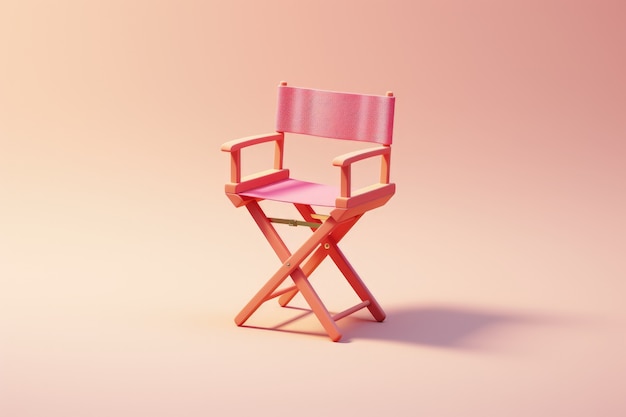 Free photo 3d movie director's chair