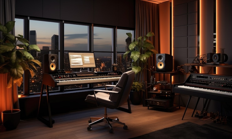 Free Photo 3d music related scene
