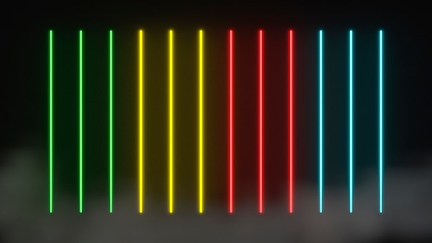 Foto gratuita priorità bassa delle luci al neon 3d