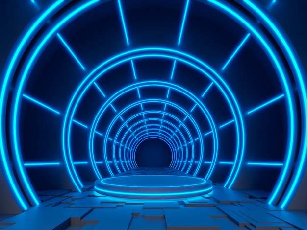 Free photo 3d neon lights background