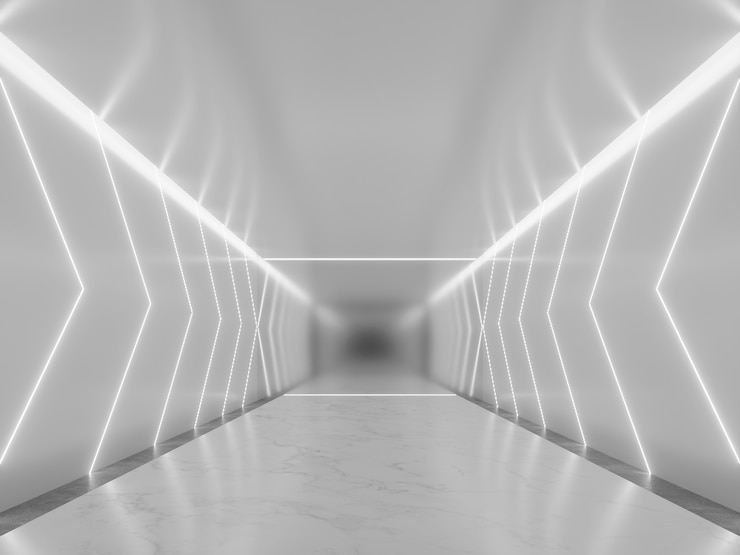 Бесплатный Фотография фон с 3d-неоновыми огнями