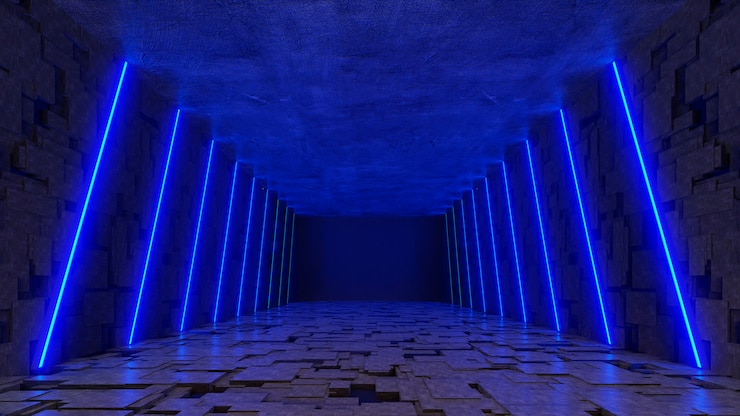 Free Photo 3d neon lights background