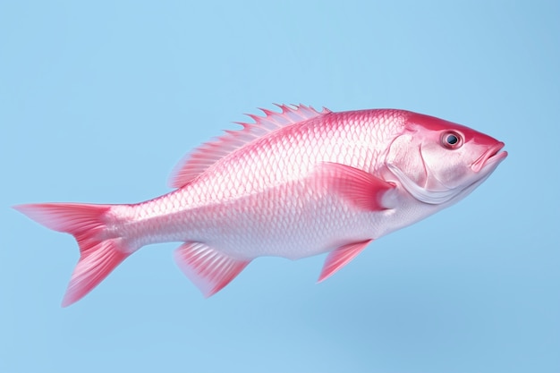 Free photo 3d pink fish in studio