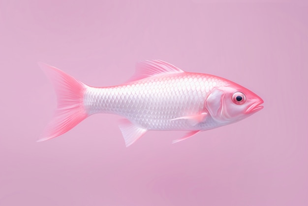스튜디오에서 3d 핑크 물고기