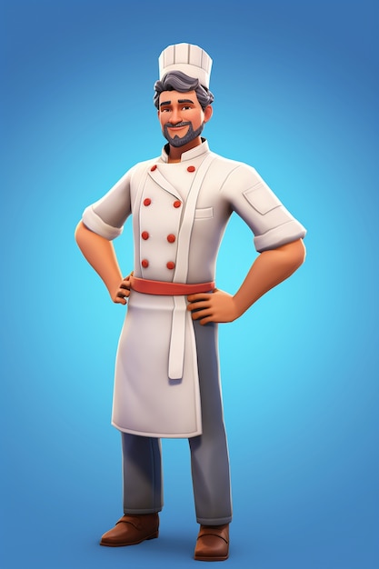 3d portrait of chef
