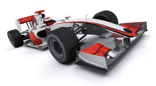 3D визуализации формулы один гоночный автомобиль