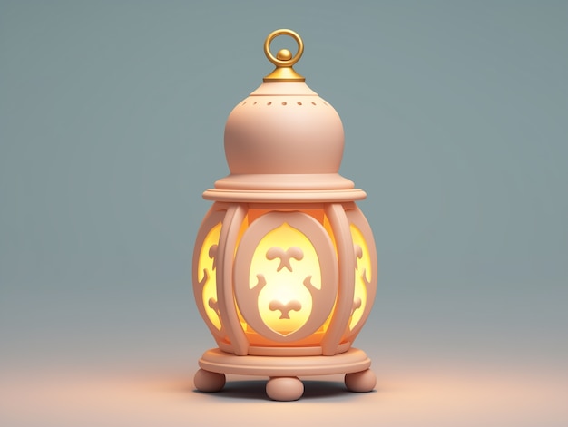 Free photo 3d ramadan celebration lantern