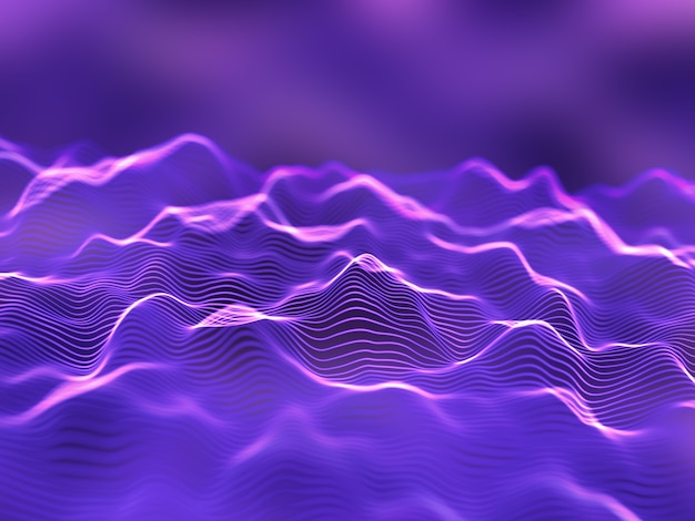 3D render of an abstract background of flowing lines