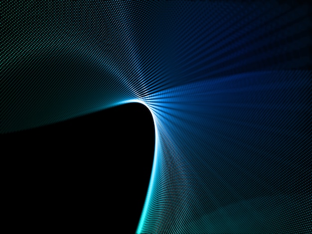 3D render of an abstract background with digital particle design