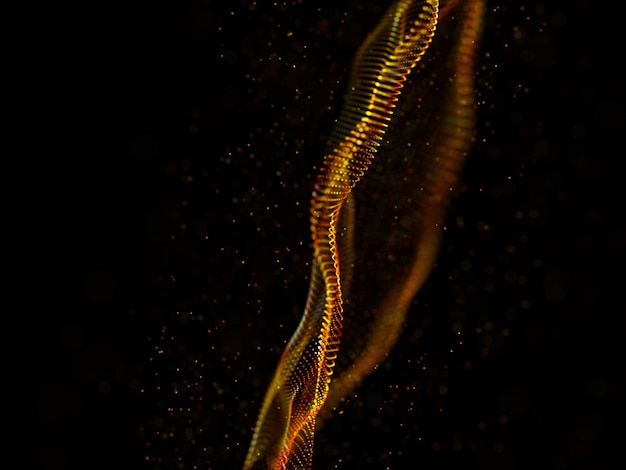 Foto gratuita rendering 3d di uno sfondo astratto con particelle cyber techno