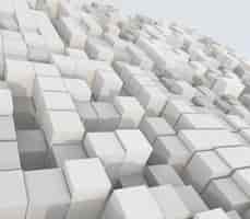 Free photo 3d render of an abstract of extruding cubes
