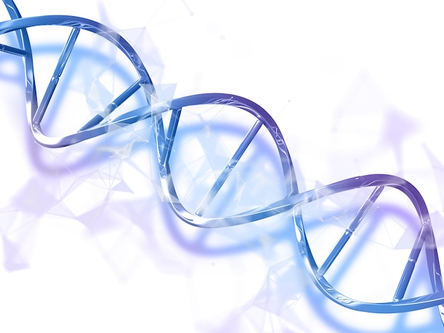 3D render of an abstract medical background with DNA strand