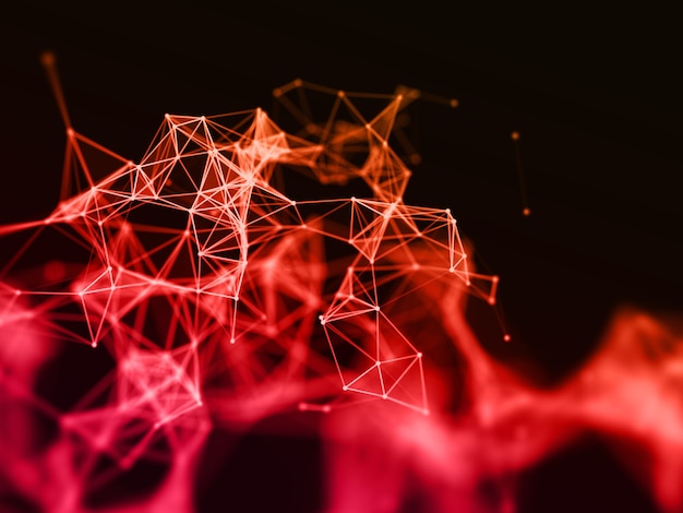 3D render of an abstract network communications background design