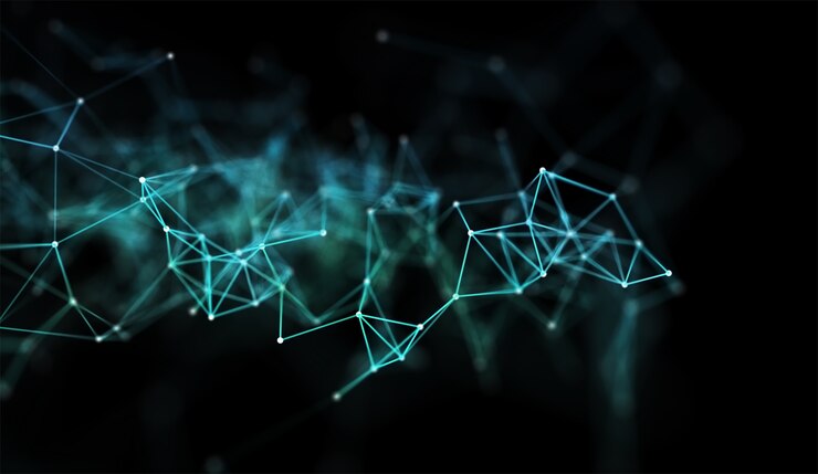 Free Photo 3d render of a banner with network communications low poly design