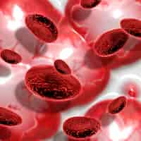 Free photo 3d render of blood cells on abstract background