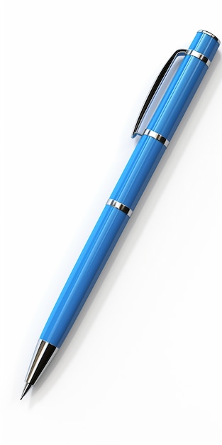 Free photo 3d render of blue fountain pen