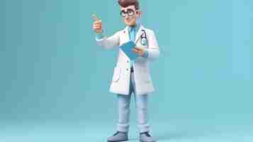 Free photo 3d render doctor character