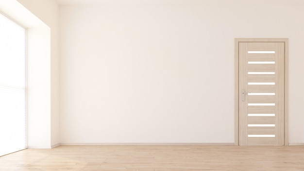 Free photo 3d render of an empty room interior