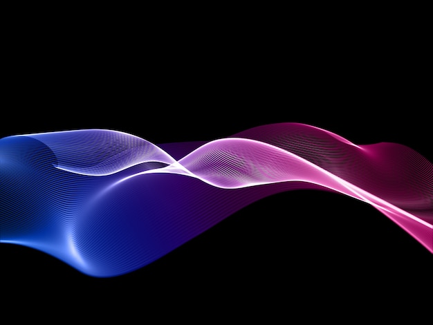 Free photo 3d render of a flowing particles design background