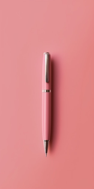 Free photo 3d render of fountain pen on pink background