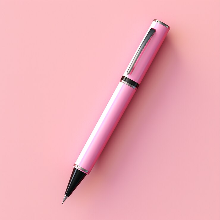 Free Photo 3d render of fountain pen on pink background
