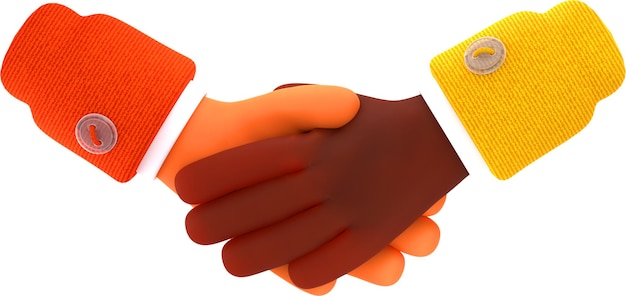 Free photo 3d render handshake icon business partnership