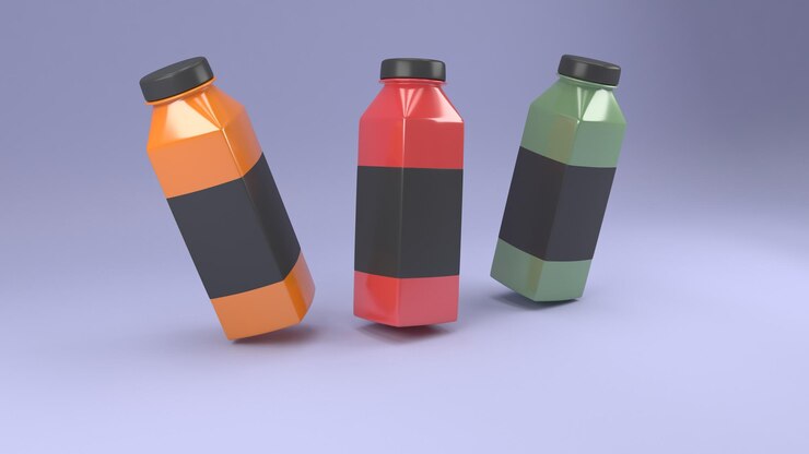 Free Photo 3d render of juice smoothie bottle isolated on background