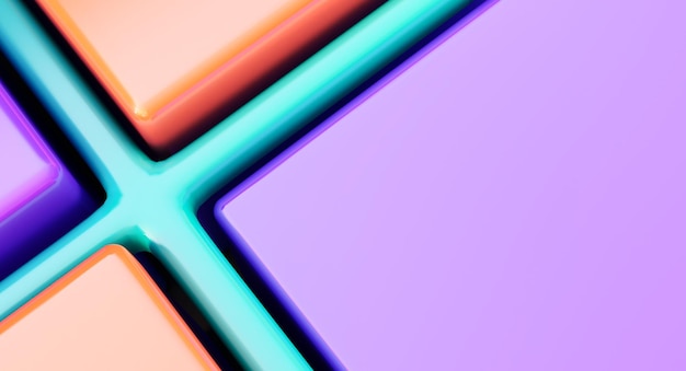 다채로운 추상적 인 배경, 다채로운 futuriste 배경의 3d 렌더링