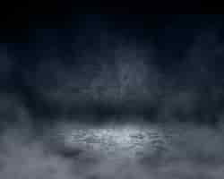無料写真 霧の雰囲気のあるグランジルームインテリアの3dレンダリング
