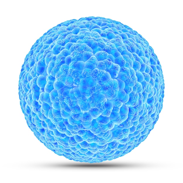 Бесплатное фото 3d-рендеринг абстрактной ячейки вируса