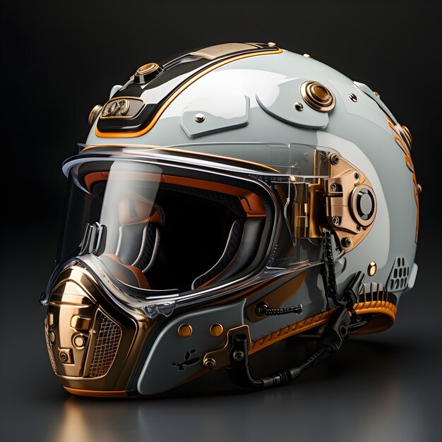 3d render racer motorcycle helmet