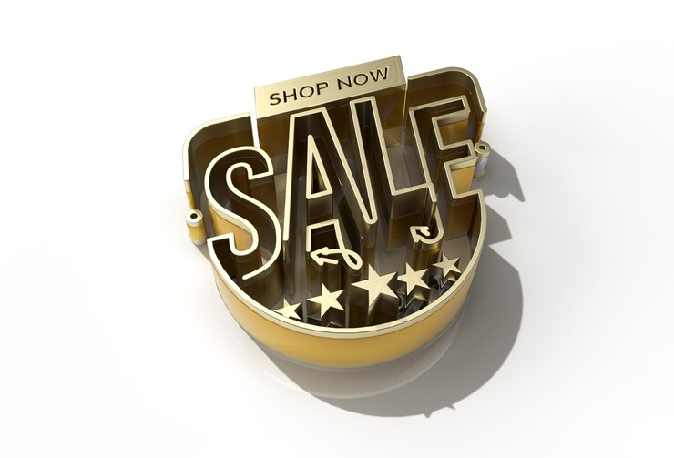 Free Photo 3d render sale text - pen tool created clipping path included in jpeg easy to composite.