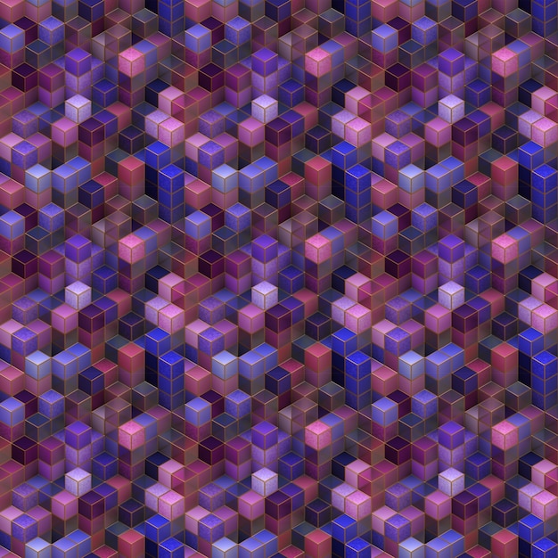 3D render of a seamless tiled background of extruding blocks